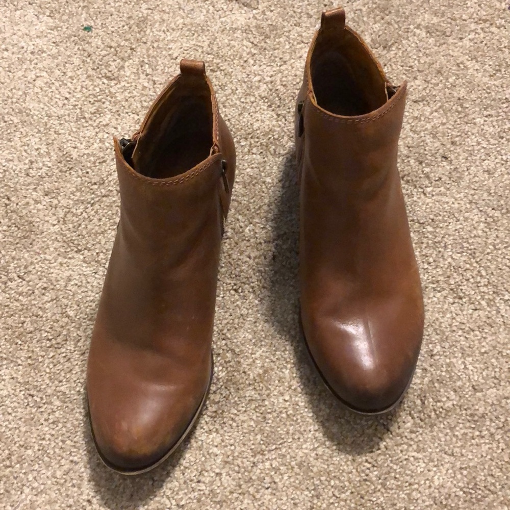 Lucky brand booties, Brown, size 8.